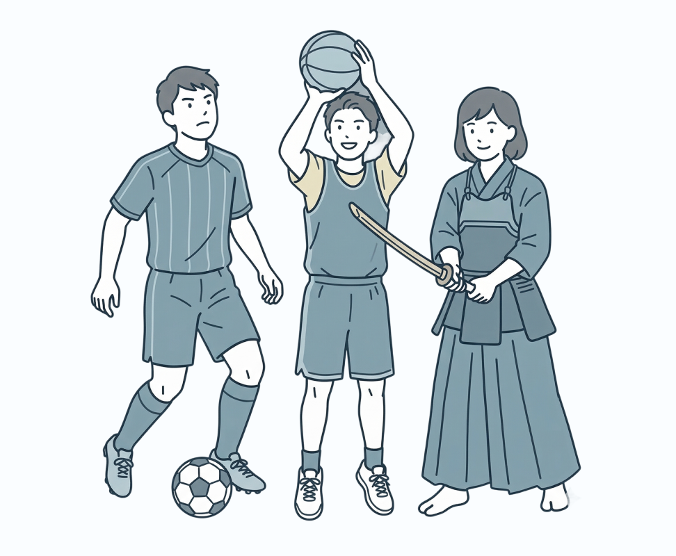 部活に励む生徒たち